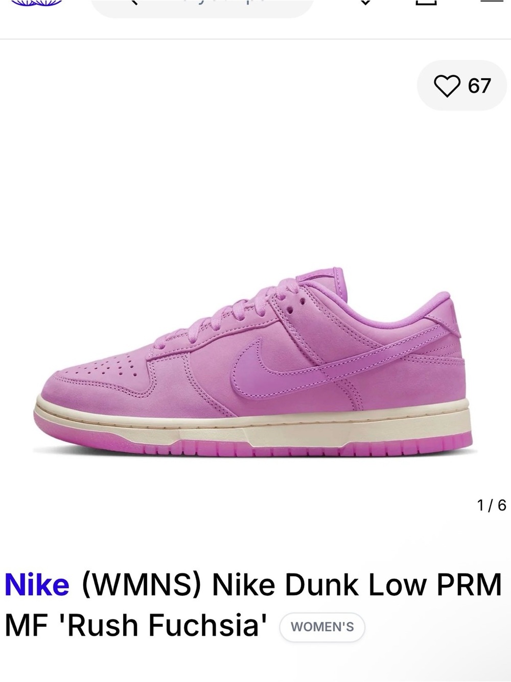 Nike Women's Dunk Low PRM - Rush Fuchsia